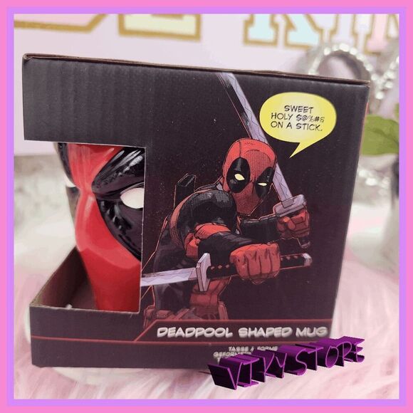 💕 NWT Deadpool Shaped Mug Paladone Marvel Collectible 21oz #7141 💕 - Picture 3 of 5